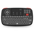 Rii I4 Mini clavier sans fil Bluetooth avec pavé tactile, télécommande de souris rétroéclairée 2.4GHz pour Windows Android TV Box Smart TV
