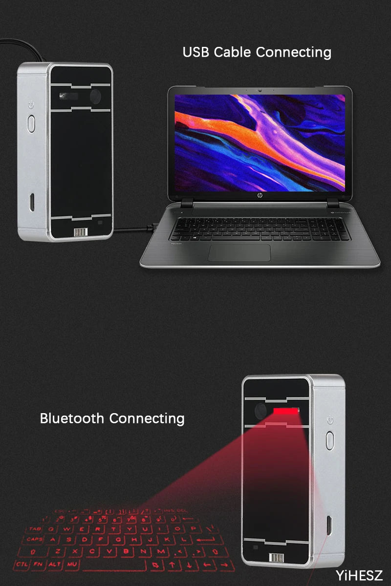 Clavier Laser virtuel Bluetooth Portable, projecteur sans fil avec fonction souris pour tablette iphone, ordinateur, téléphone